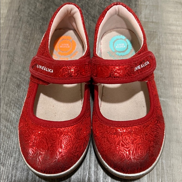 Livie & Luca Metallic Red Mary Jane size 10 - Picture 11 of 11